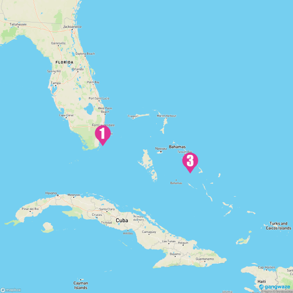 Carnival Conquest October 13, 2025 Cruise Itinerary Map