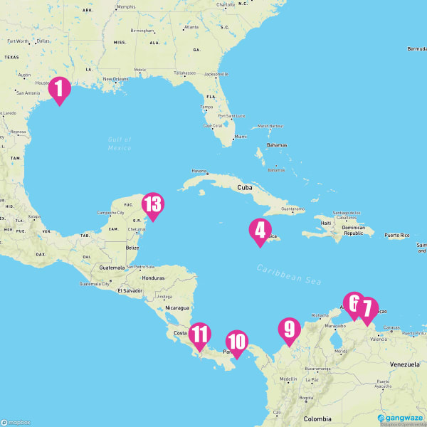 Carnival Dream January 4, 2026 Cruise Itinerary Map