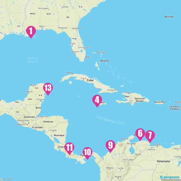 Carnival Glory December 3, 2023 Cruise Itinerary Map