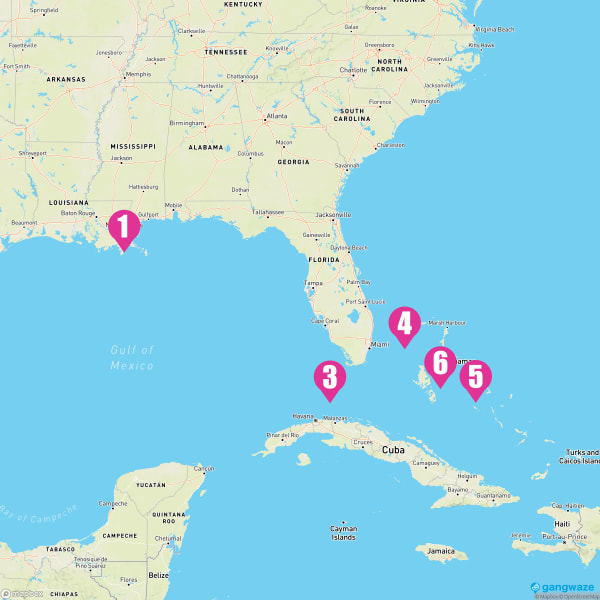 Carnival Glory February 3, 2024 Cruise Map & Port Info