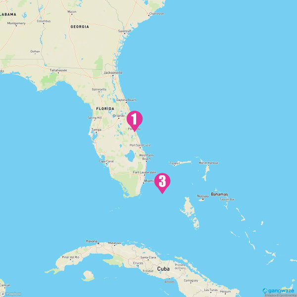 Carnival Glory July 19, 2024 Cruise Itinerary Map