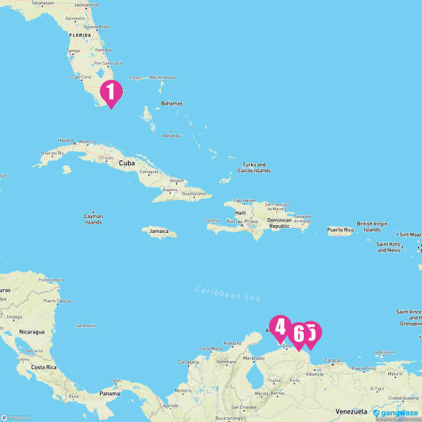 Carnival Horizon January 17, 2026 Cruise Itinerary Map