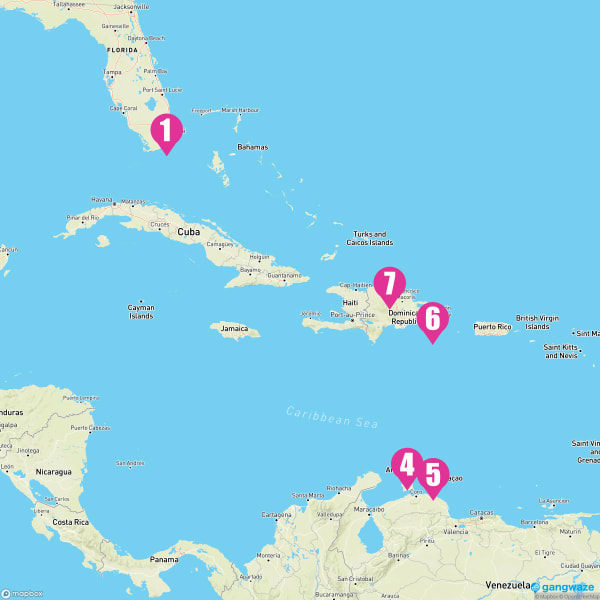 Carnival Horizon October 26, 2024 Cruise Itinerary Map