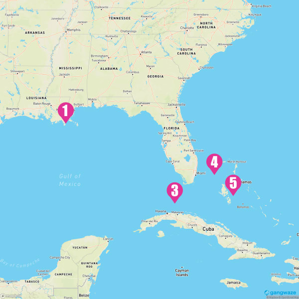 Carnival Liberty July 6, 2025 Cruise Itinerary Map