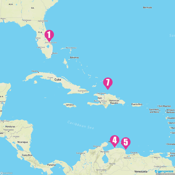 Carnival Mardi Gras August 3, 2024 Cruise Itinerary Map