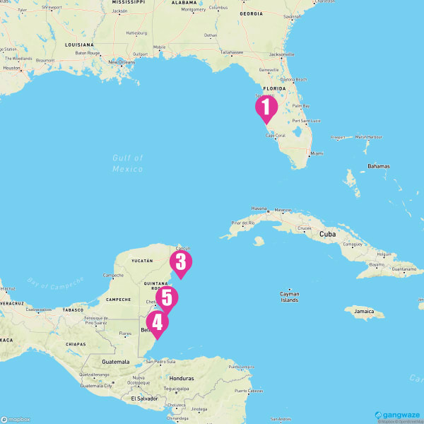Carnival Pride December 3, 2023 Cruise Itinerary Map
