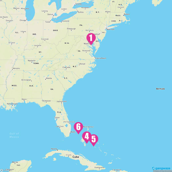 Carnival Pride December 15, 2024 Cruise Itinerary Map