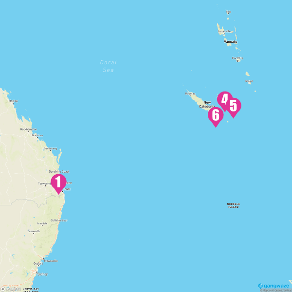 Carnival Spirit February 11, 2024 Cruise Itinerary Map