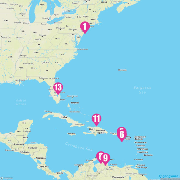 Carnival Venezia December 6, 2024 Cruise Itinerary Map