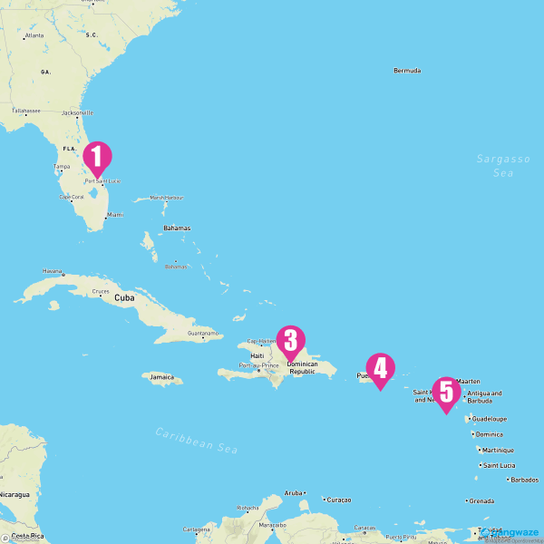 Celebrity Apex December 20, 2025 Cruise Itinerary Map