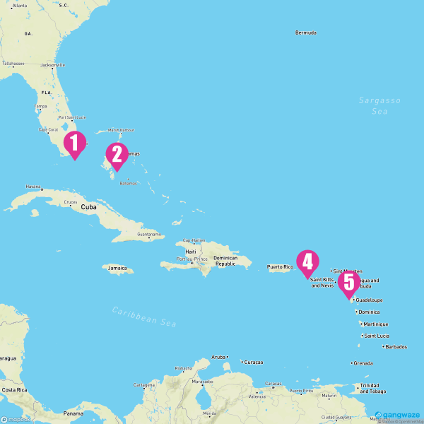 Celebrity Beyond April 5, 2026 Cruise Itinerary Map