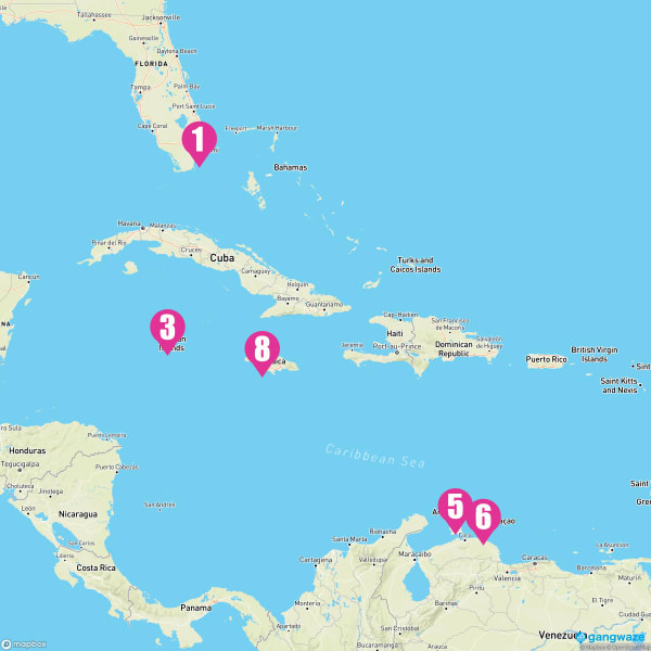 Celebrity Beyond November 22, 2023 Cruise Itinerary Map