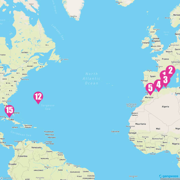 Celebrity Reflection October 19, 2023 Cruise Itinerary Map