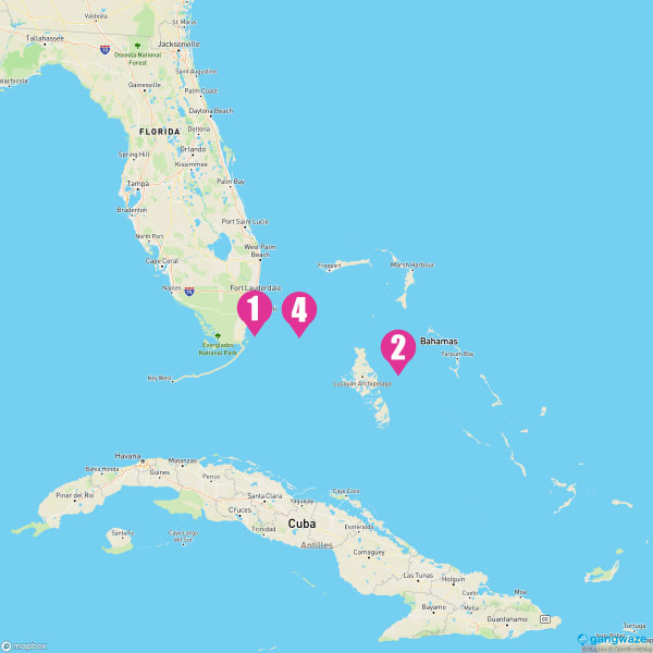 Celebrity Summit March 28, 2024 Cruise Itinerary Map