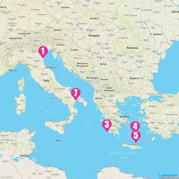 Costa Deliziosa August 12, 2023 Cruise Itinerary Map