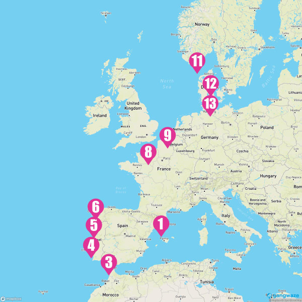 Costa Diadema April 28, 2024 Cruise Itinerary Map