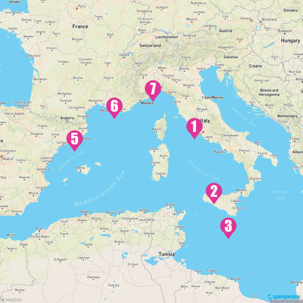 Costa Fortuna November 3, 2024 Cruise Itinerary Map