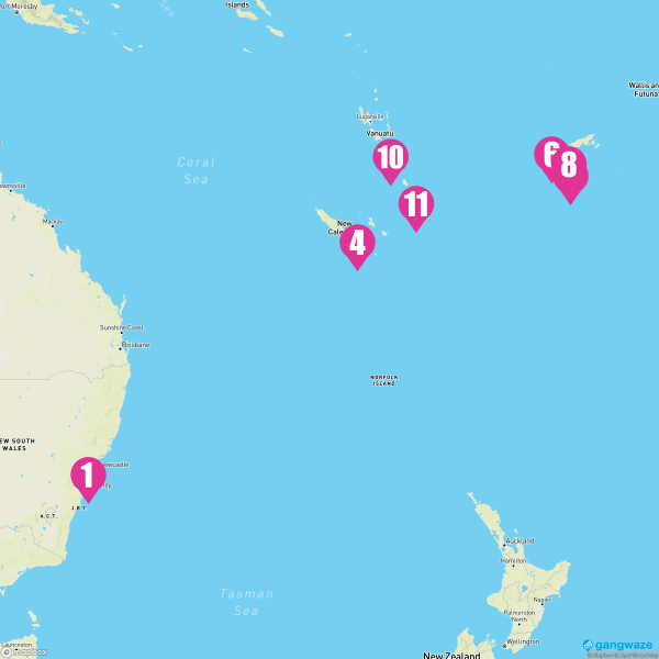 Crown Princess December 21, 2025 Cruise Itinerary Map