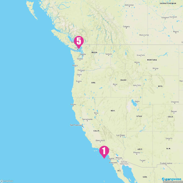 Discovery Princess April 26, 2025 Cruise Itinerary Map