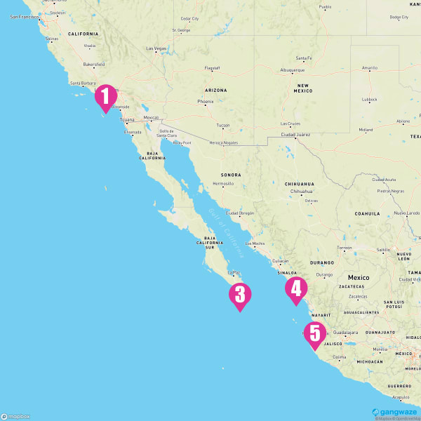 Discovery Princess December 30, 2023 Cruise Itinerary Map