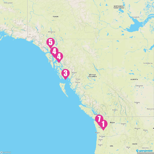 Discovery Princess July 9, 2023 Cruise Itinerary Map