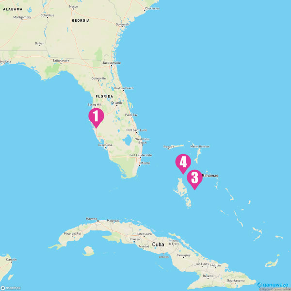 Grandeur of the Seas June 17, 2024 Cruise Itinerary Map