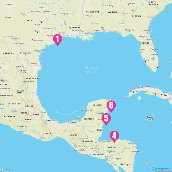 Harmony of the Seas December 7, 2025 Cruise Itinerary Map