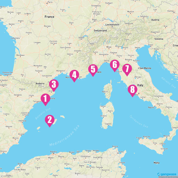 Marina April 20, 2023 Cruise Itinerary Map