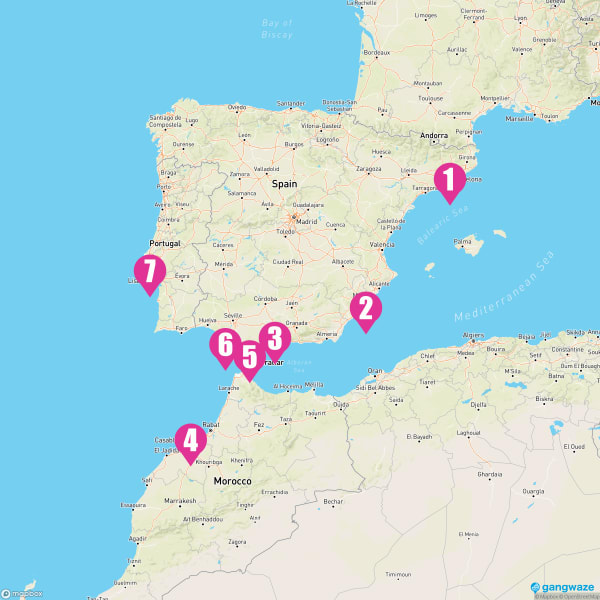 Marina November 13, 2023 Cruise Itinerary Map