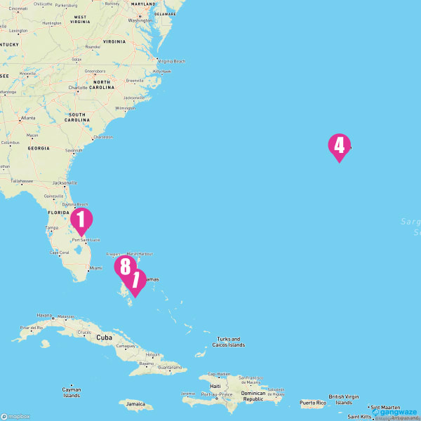 Mariner of the Seas October 13, 2023 Cruise Itinerary Map