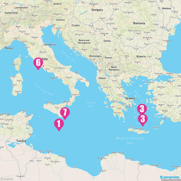 MSC Divina October 1, 2023 Cruise Itinerary Map