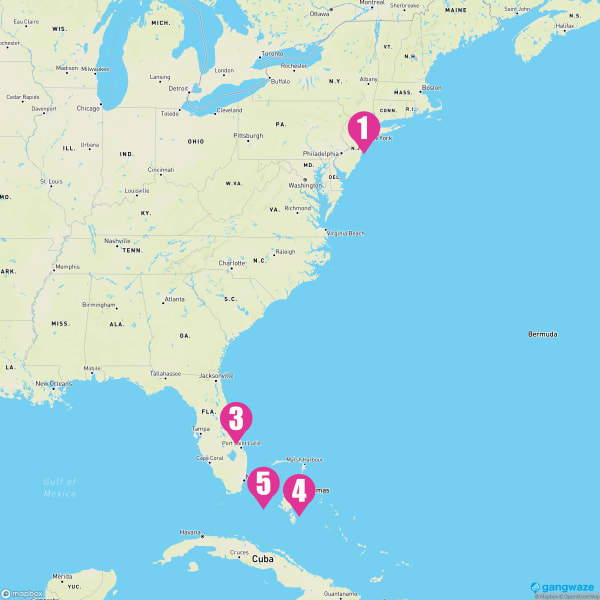 MSC Meraviglia July 7, 2024 Cruise Itinerary Map