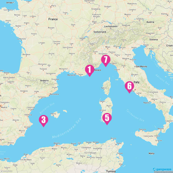 MSC Musica July 31, 2024 Cruise Itinerary Map