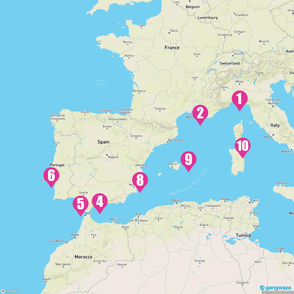 MSC Musica October 3, 2025 Cruise Itinerary Map