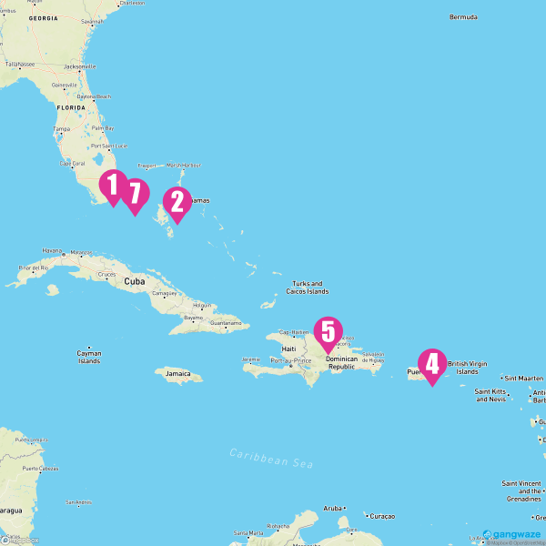 MSC Seascape January 20, 2024 Cruise Itinerary Map