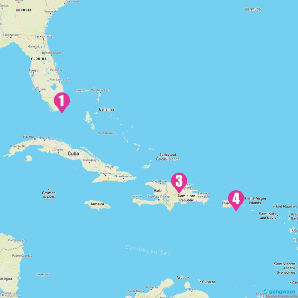 MSC Seascape March 1, 2025 Cruise Itinerary Map