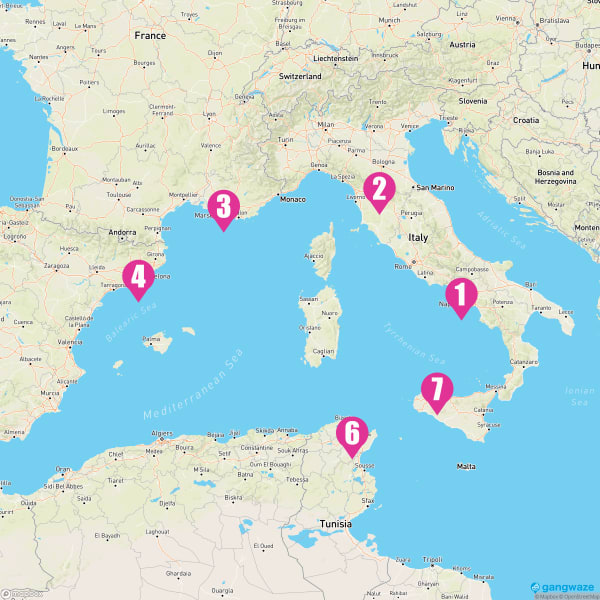 MSC Seaside August 2, 2025 Cruise Itinerary Map