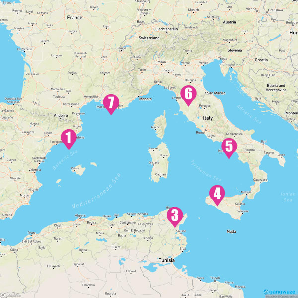MSC Seaside August 26, 2025 Cruise Itinerary Map