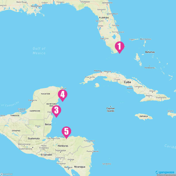 MSC Seaside January 5, 2025 Cruise Itinerary Map