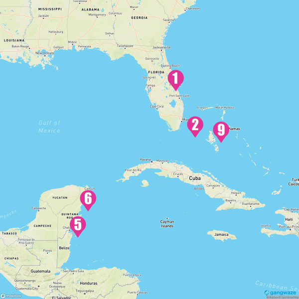 MSC Seaside June 11, 2023 Cruise Itinerary Map