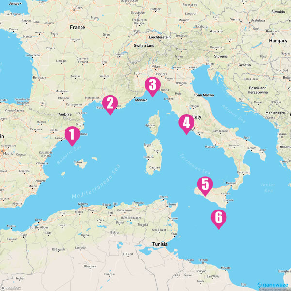 MSC World Europa February 14, 2025 Cruise Itinerary Map