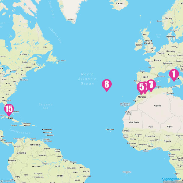 MS Nieuw Statendam November 16, 2024 Cruise Map & Port Info