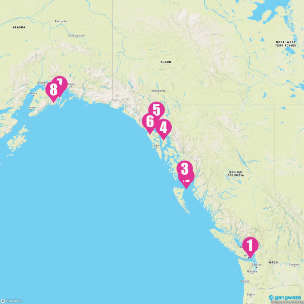 MS Noordam August 3, 2025 Cruise Itinerary Map