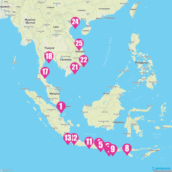 MS Noordam December 8, 2024 Cruise Itinerary Map