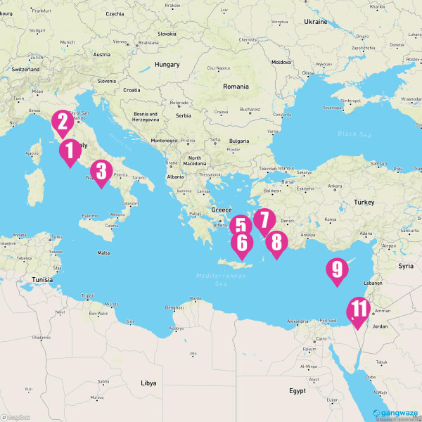 Norwegian Breakaway March 28, 2025 Cruise Itinerary Map