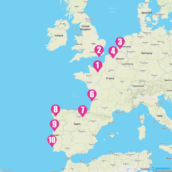 Norwegian Dawn October 12, 2025 Cruise Itinerary Map