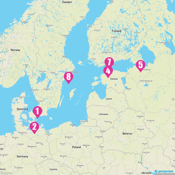 Norwegian Getaway May 8, 2023 Cruise Itinerary Map