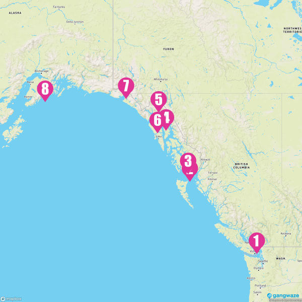 Norwegian Jewel June 24, 2024 Cruise Itinerary Map