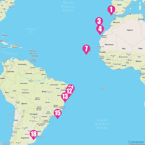 Norwegian Star December 5, 2024 Cruise Itinerary Map