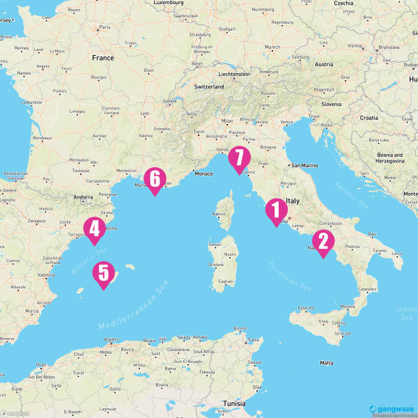 Oasis of the Seas May 30, 2024 Cruise Itinerary Map